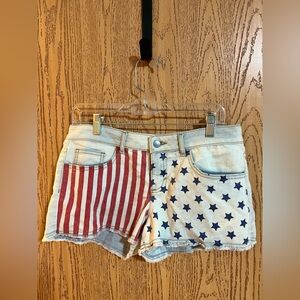 Patriotic Denim Women Shorts